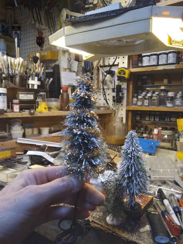 Christmas model railroad trees