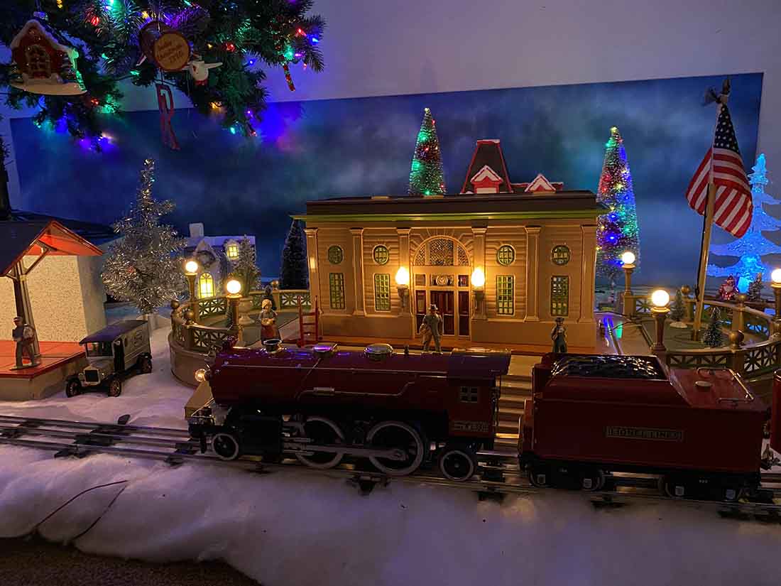 Christmas train layout