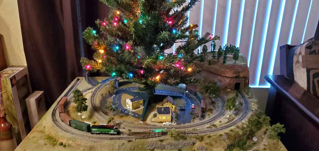 N scale Christmas train