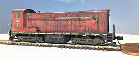model train scenery weathered loco