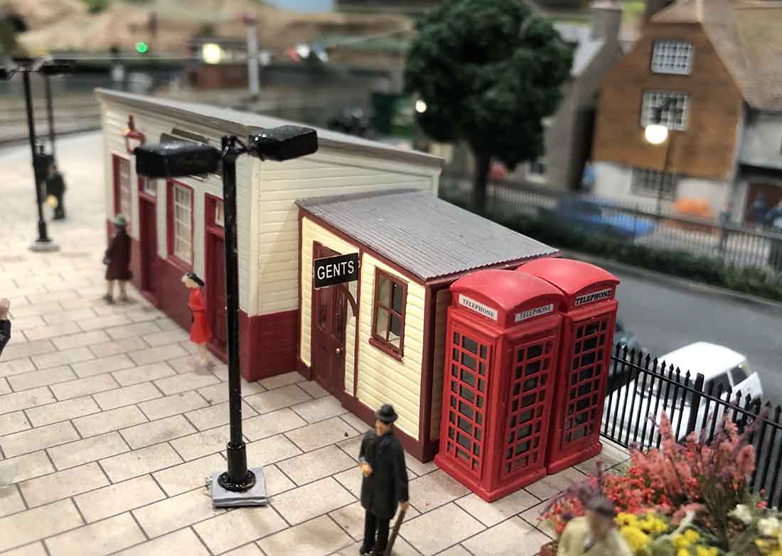 model railway phone box