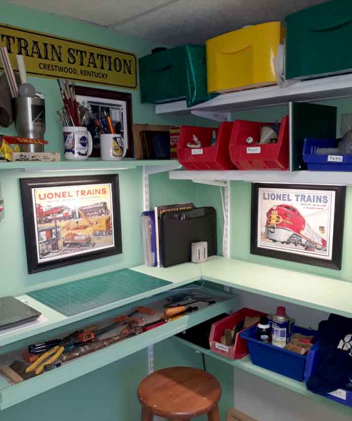 model railroad hobby room
