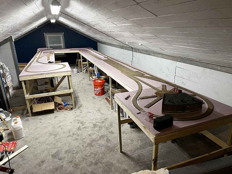model railroad attic layout