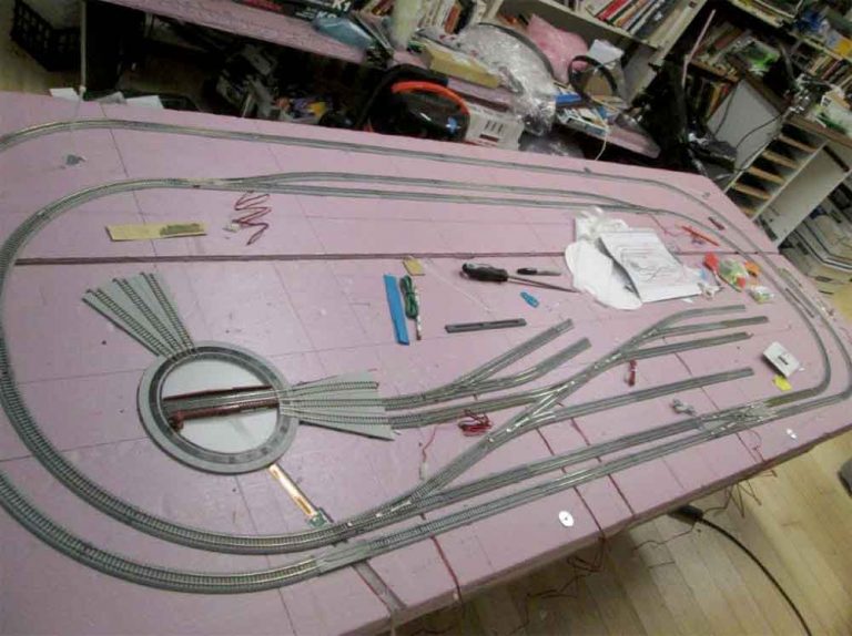 Control Panel with Berrett toggle switches for Kato Unitrack layout