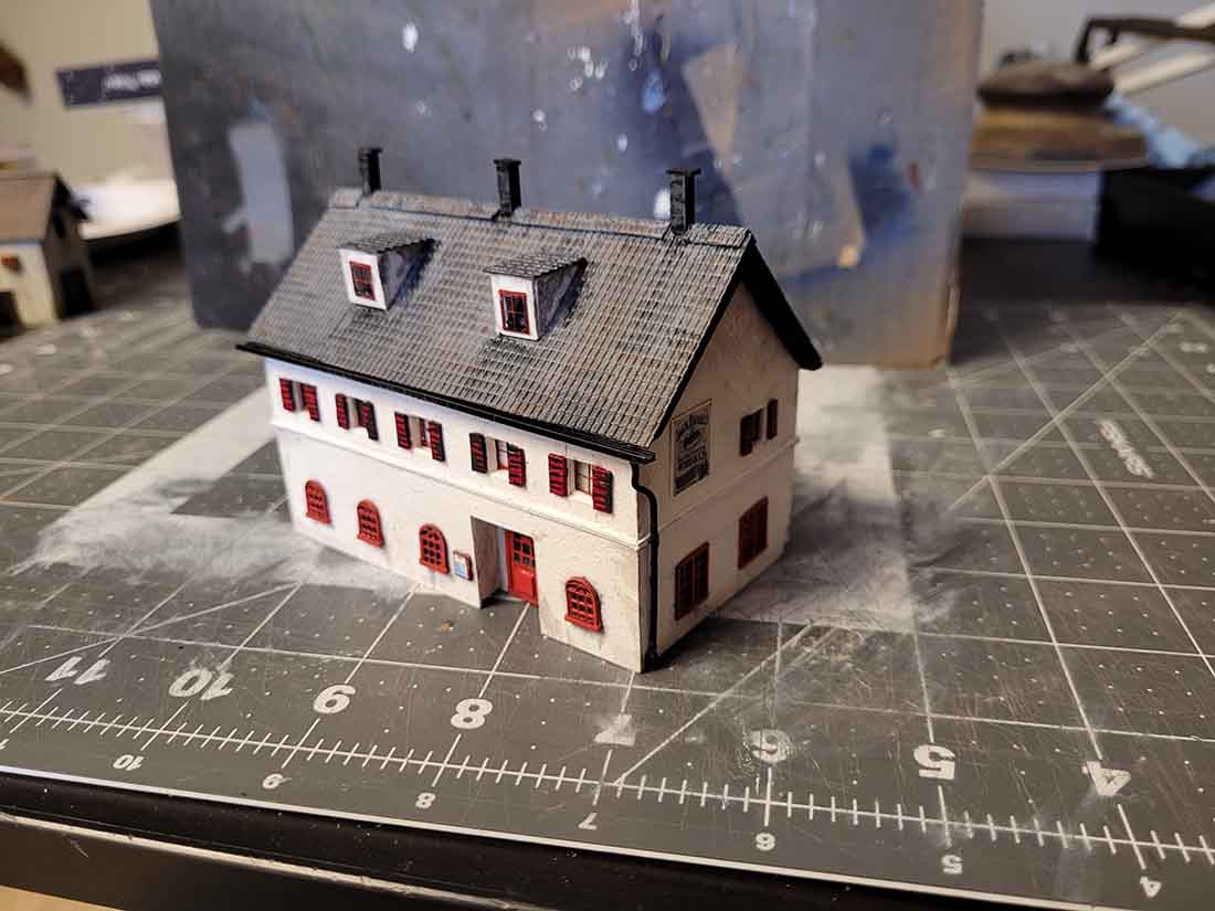 scratch built n scale house