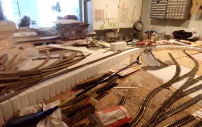 model railroad incline polystyrene