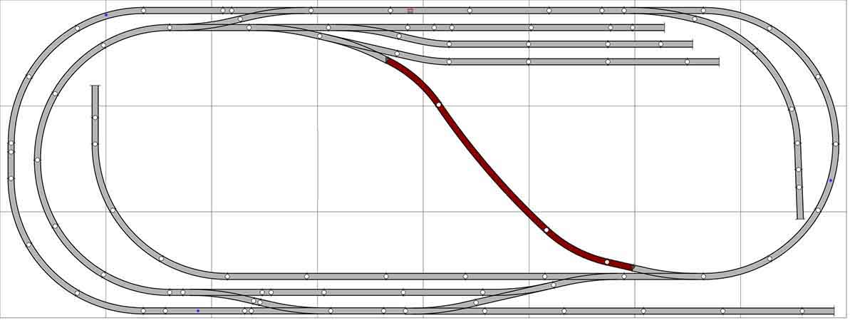 3x8 double yard track plan