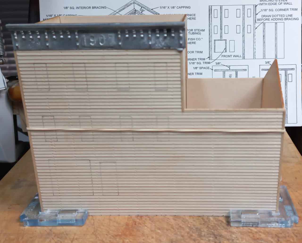 card building model railroad
