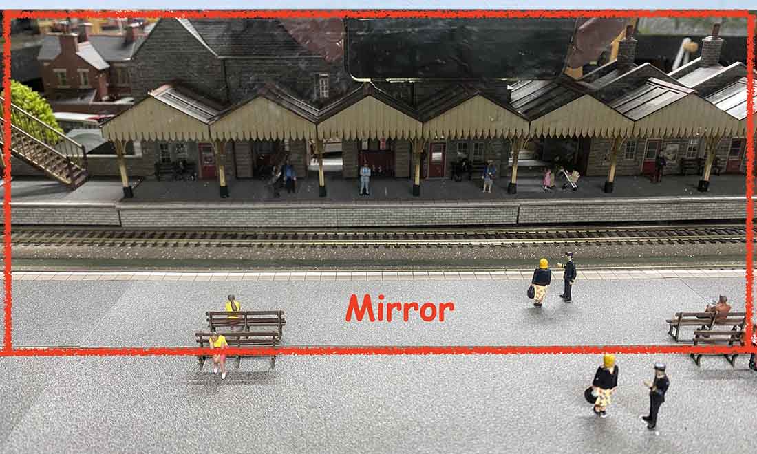 model railway mirror platform