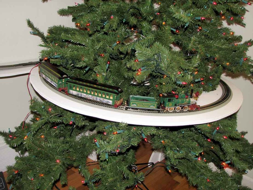 Model train around Christmas tree Model railroad layouts plansModel