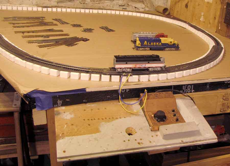 laying track model railroad