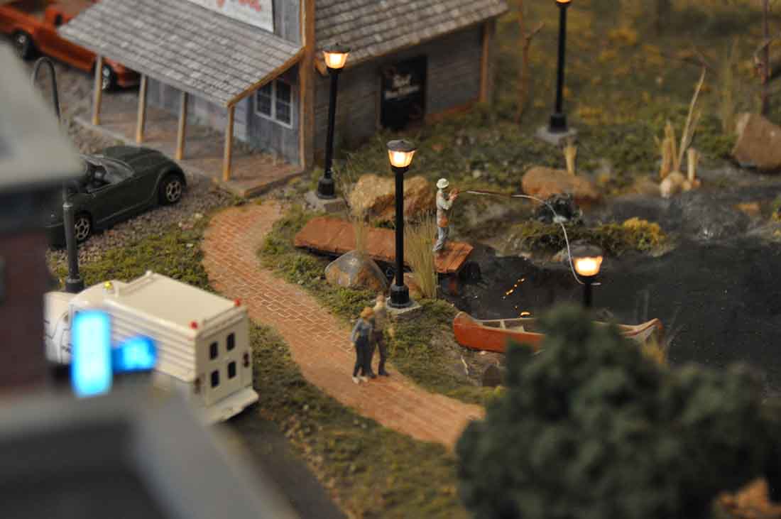 model train railroad lake