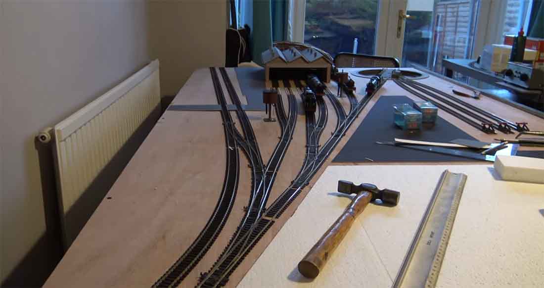 laying track  model railway