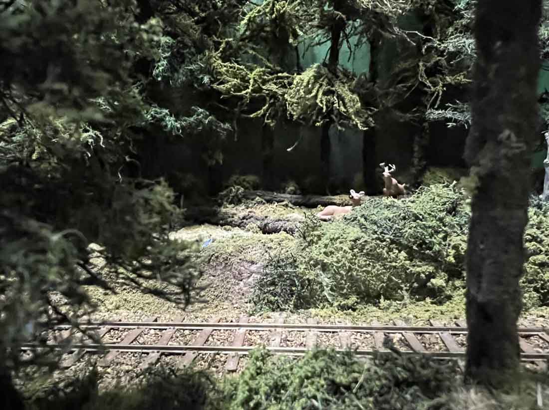 model train woodland scene