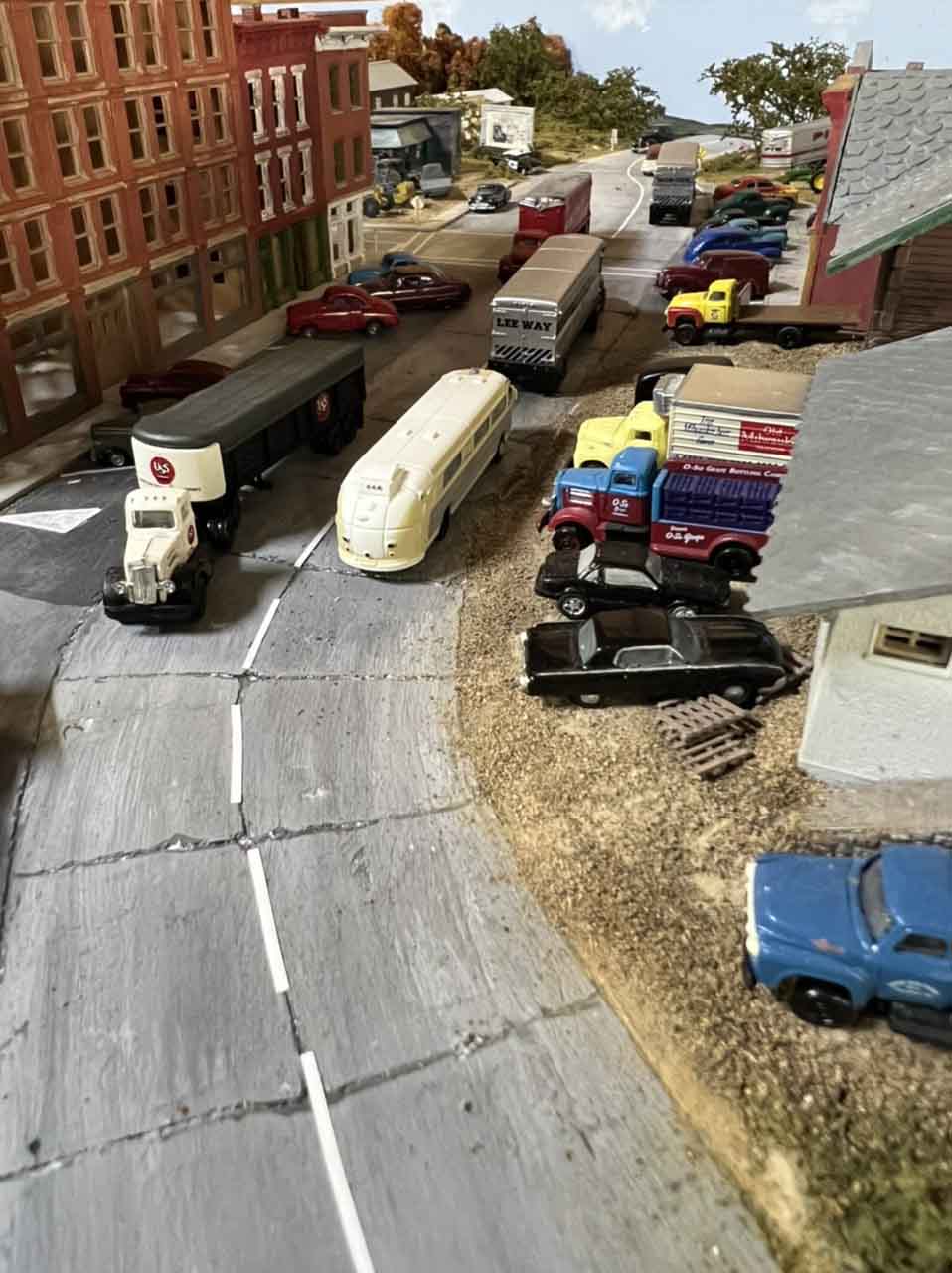 model train road truck