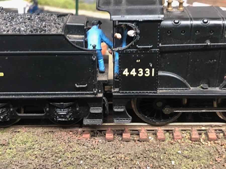 model train fireman steam engine