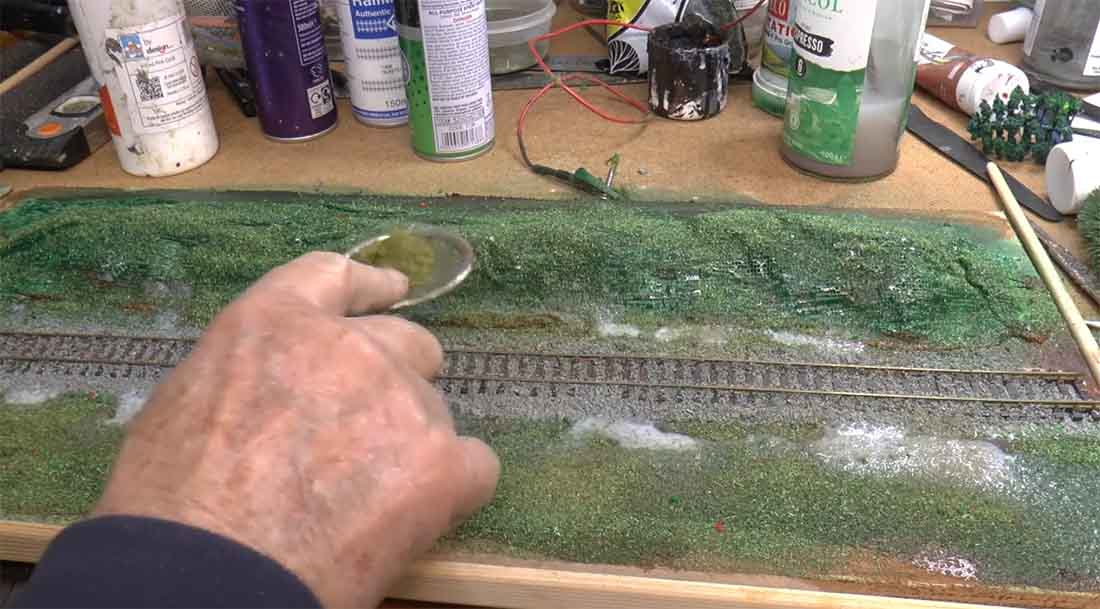 ground cover Scenery for model trains