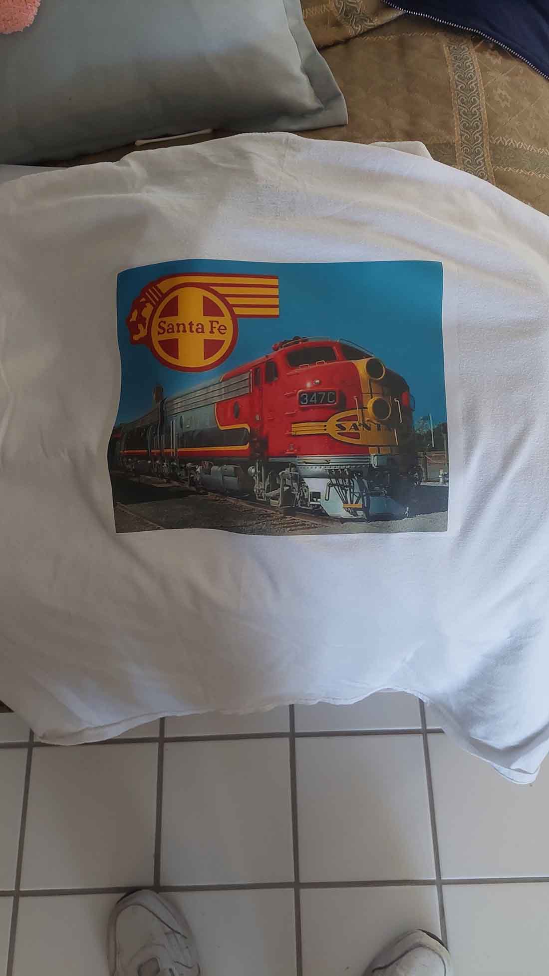 santa fe train t shirt