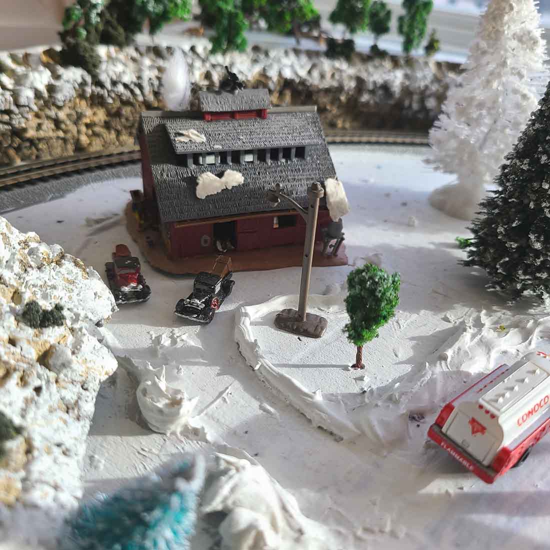 christmas train layout