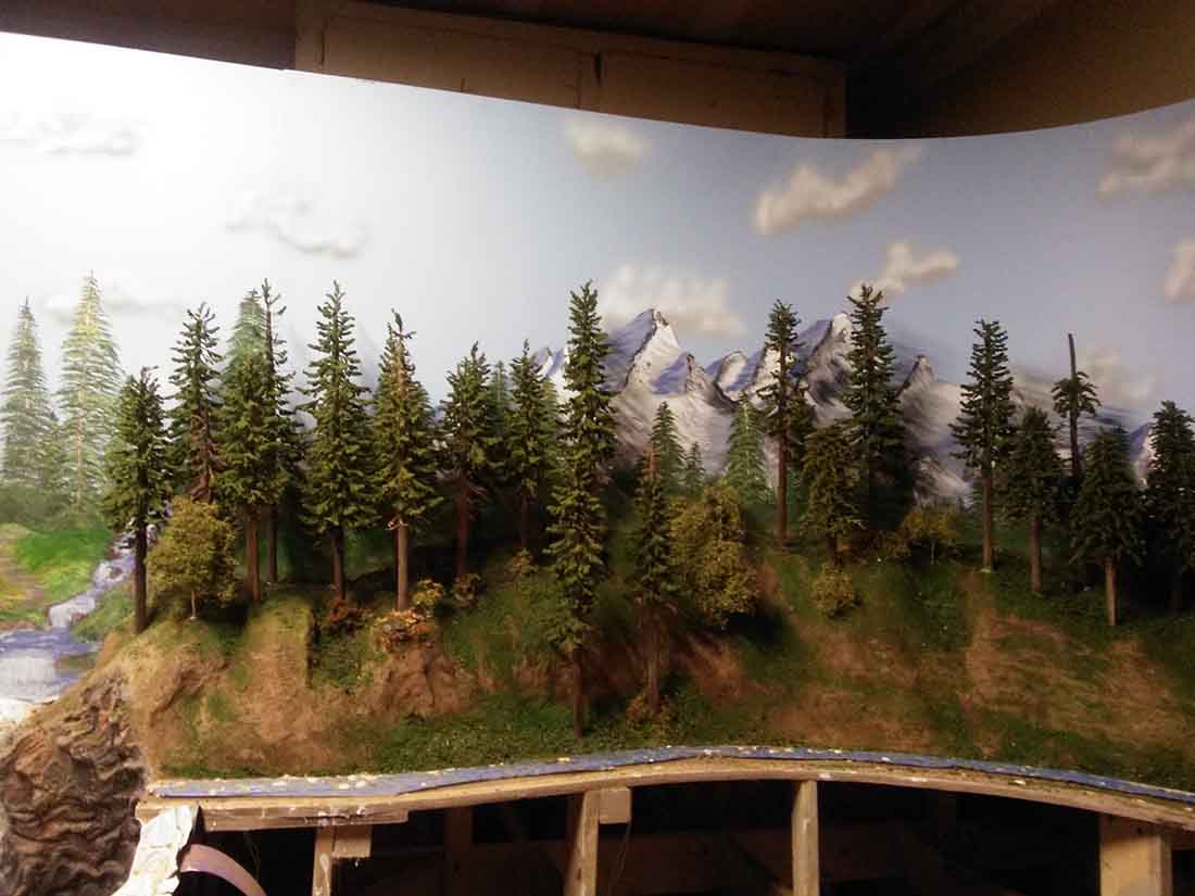model railroad backdrop trees