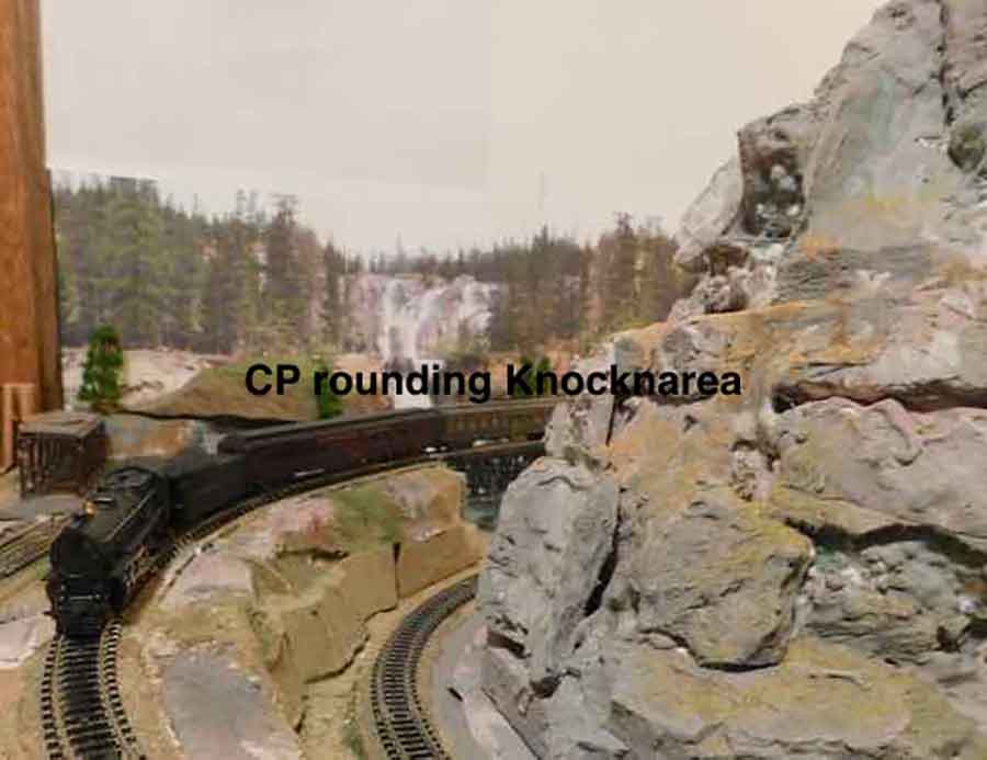 N scale Canada steam train rock face