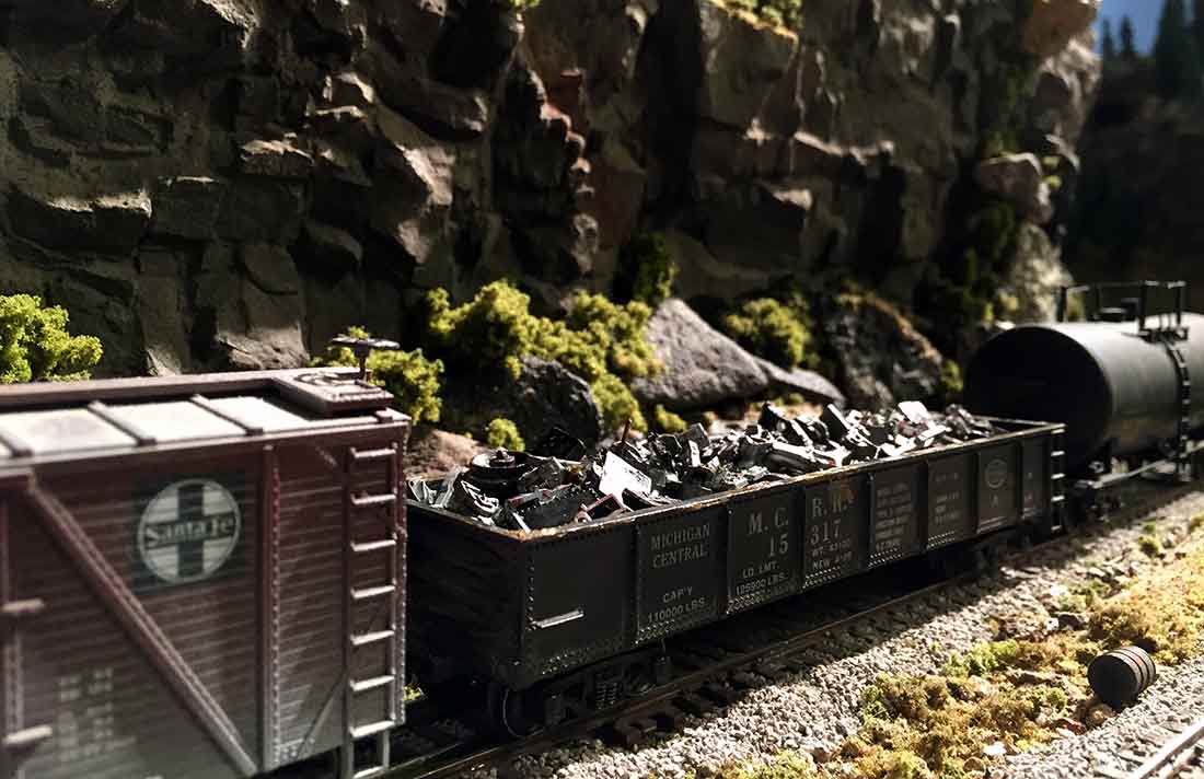 model train freight car and brake van