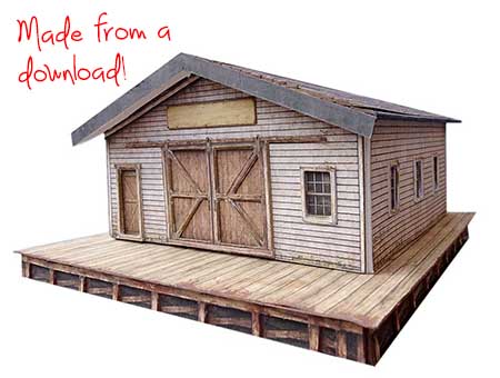 model railroad printable building