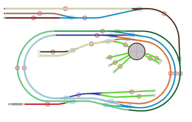 wiring diagram for DCC track plan HO scale
