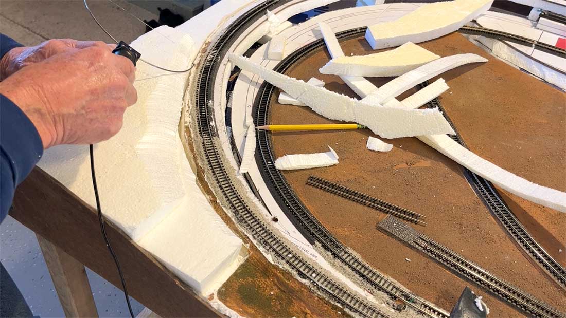 cutting polystyrene for model railroad