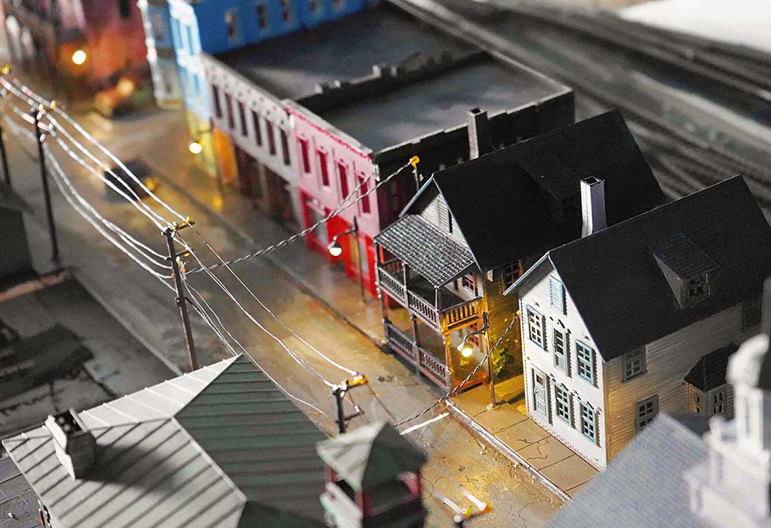 main street model train buildings