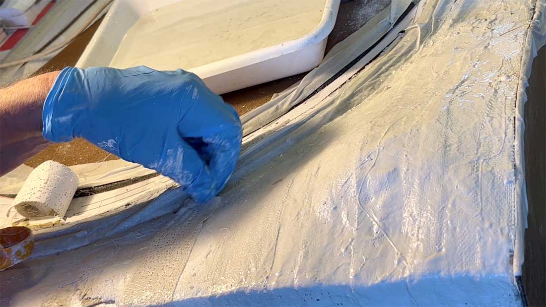 coating mountains with plaster cloth