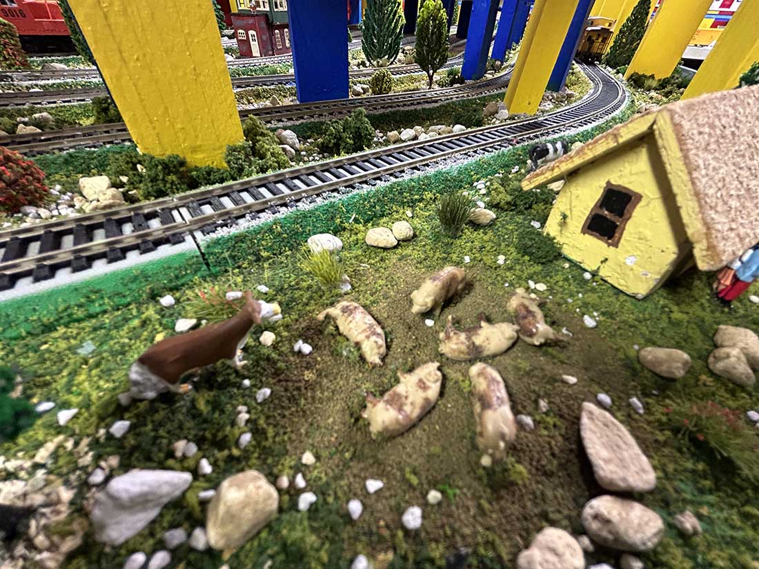 model train track scene