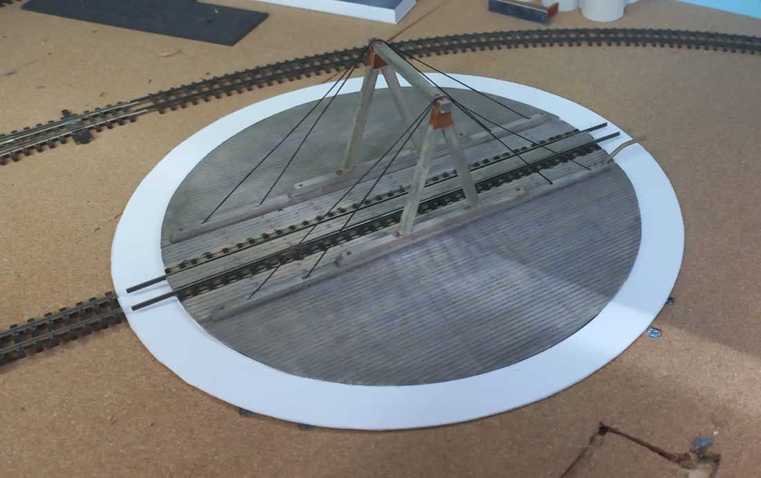 HO scale turntable before painting