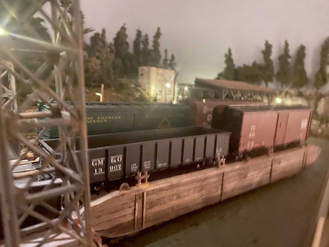 model train layout wharf