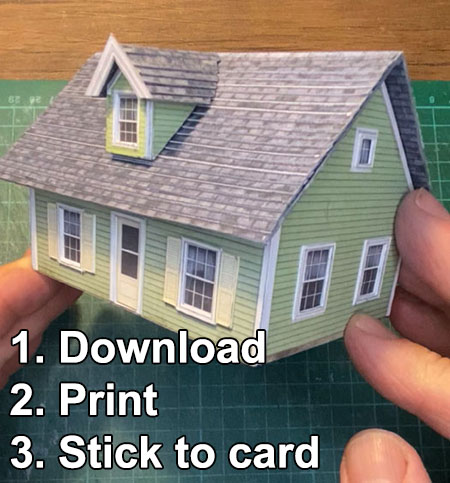 model railroad printable building green house