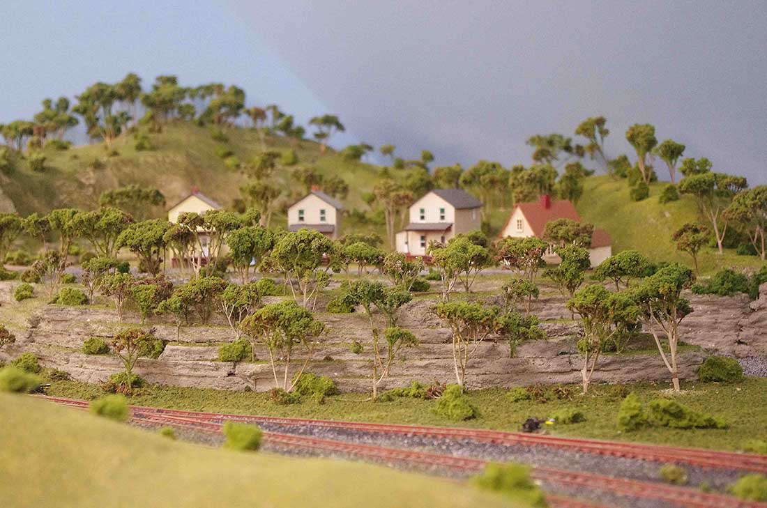 HO scale mainline town