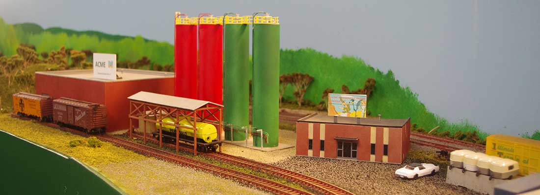 HO scale mainline industrial area