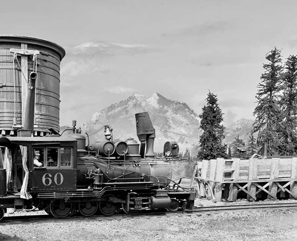 model railroad taking on water