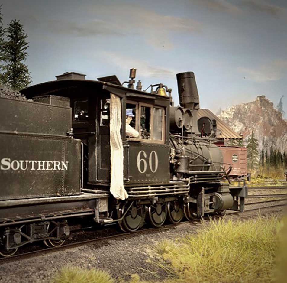 Battery power for model trains leaving station