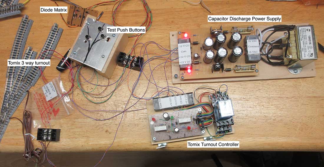 Tomix Turnout Controller Test Setup
