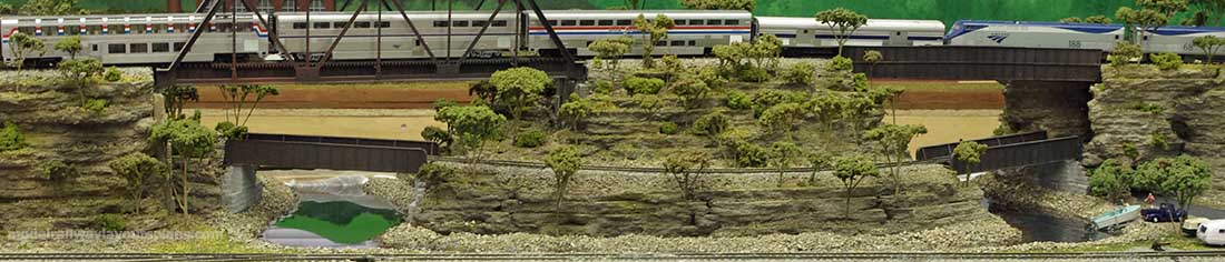 HO scale model train scenery