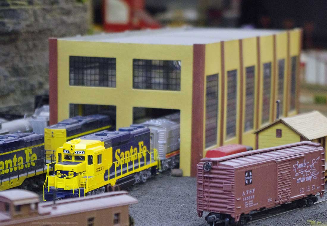 track side engine house day