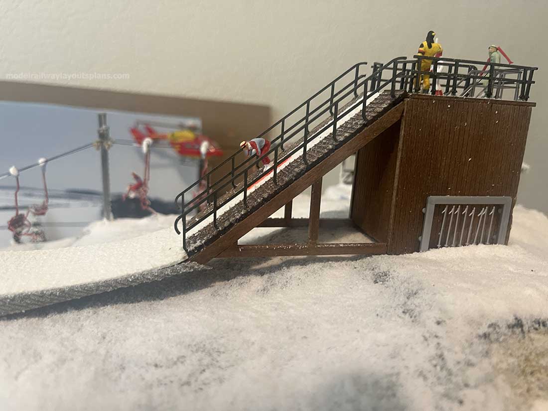 model railway snow ski jump