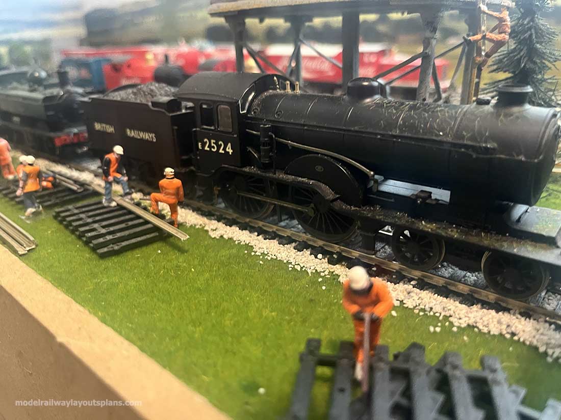 model railway maintenance worker