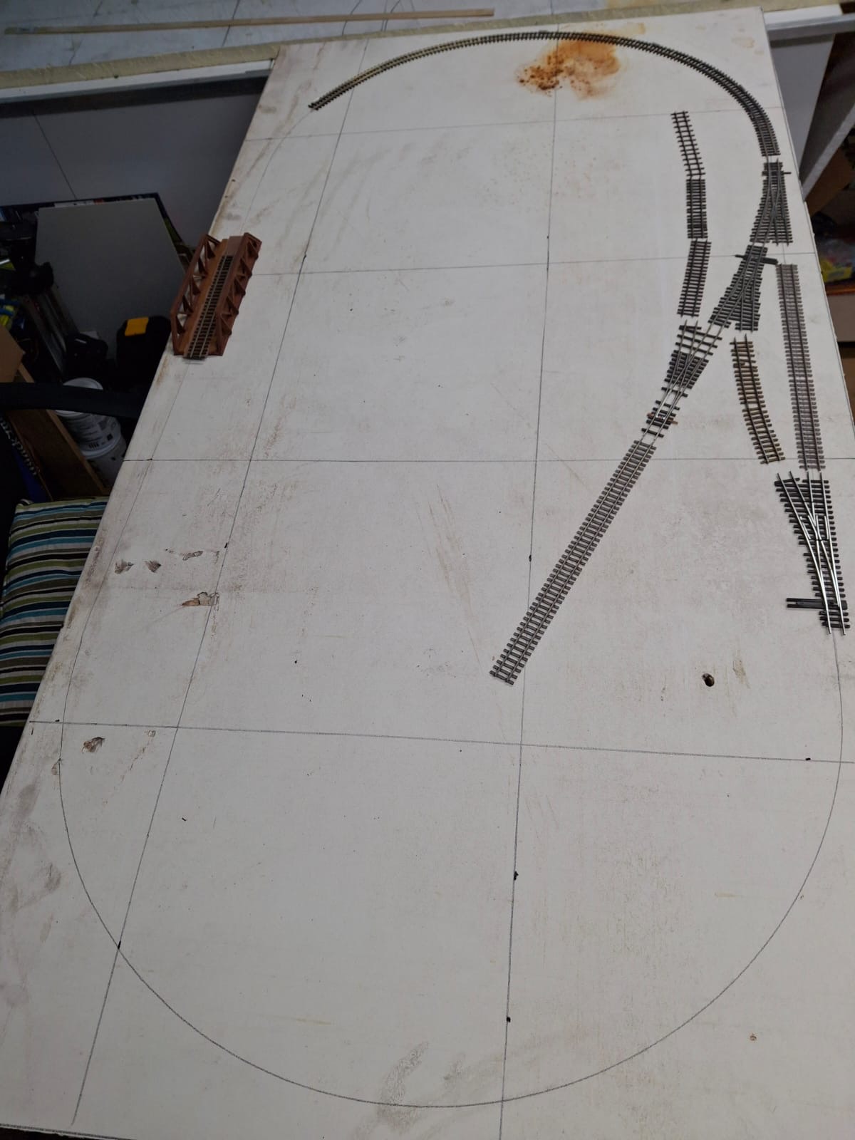 model train track plan testing radius