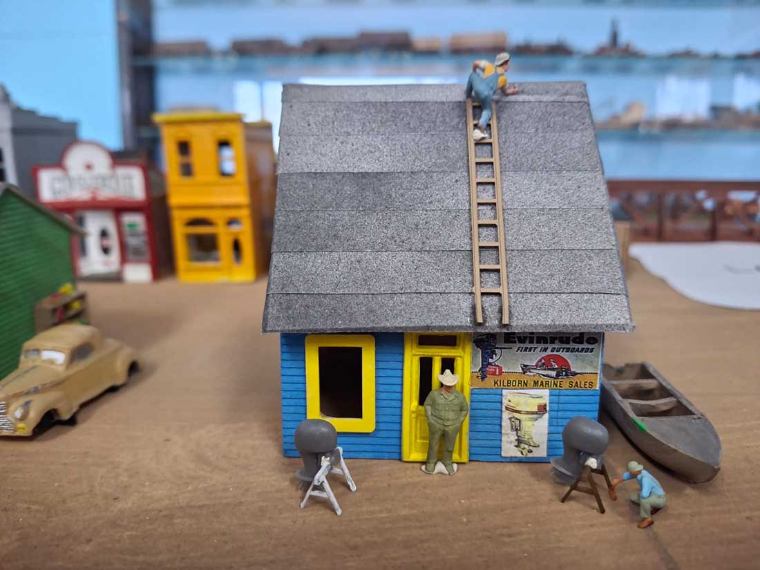 building a modular train layout boat house