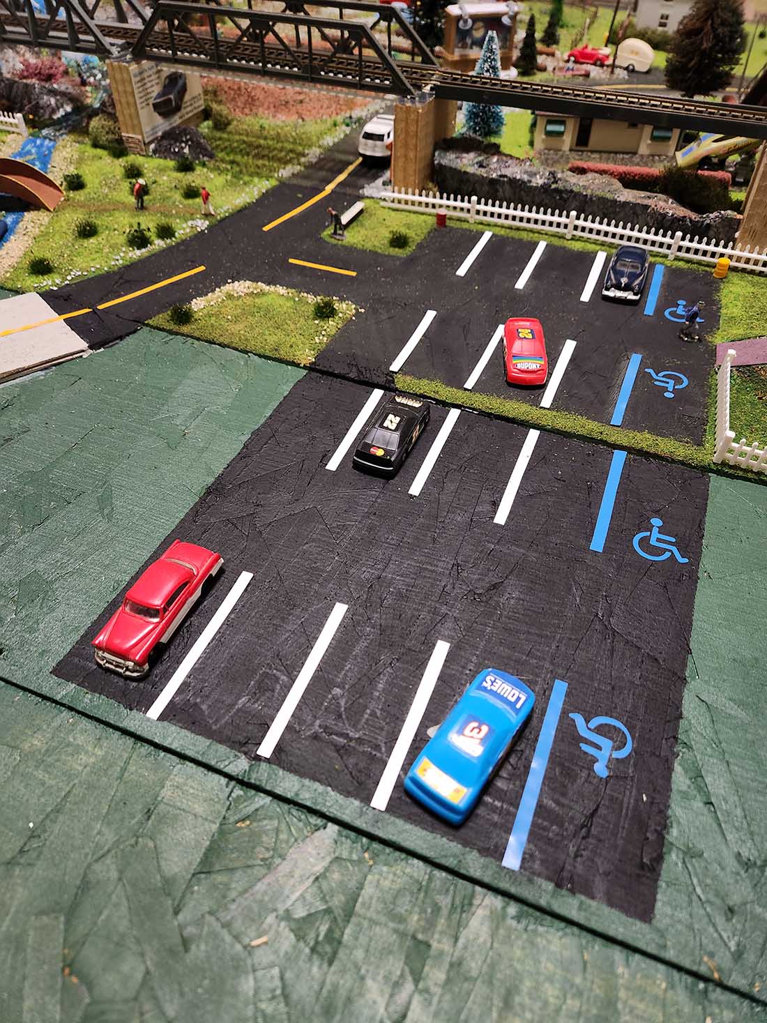model railroad parking lot