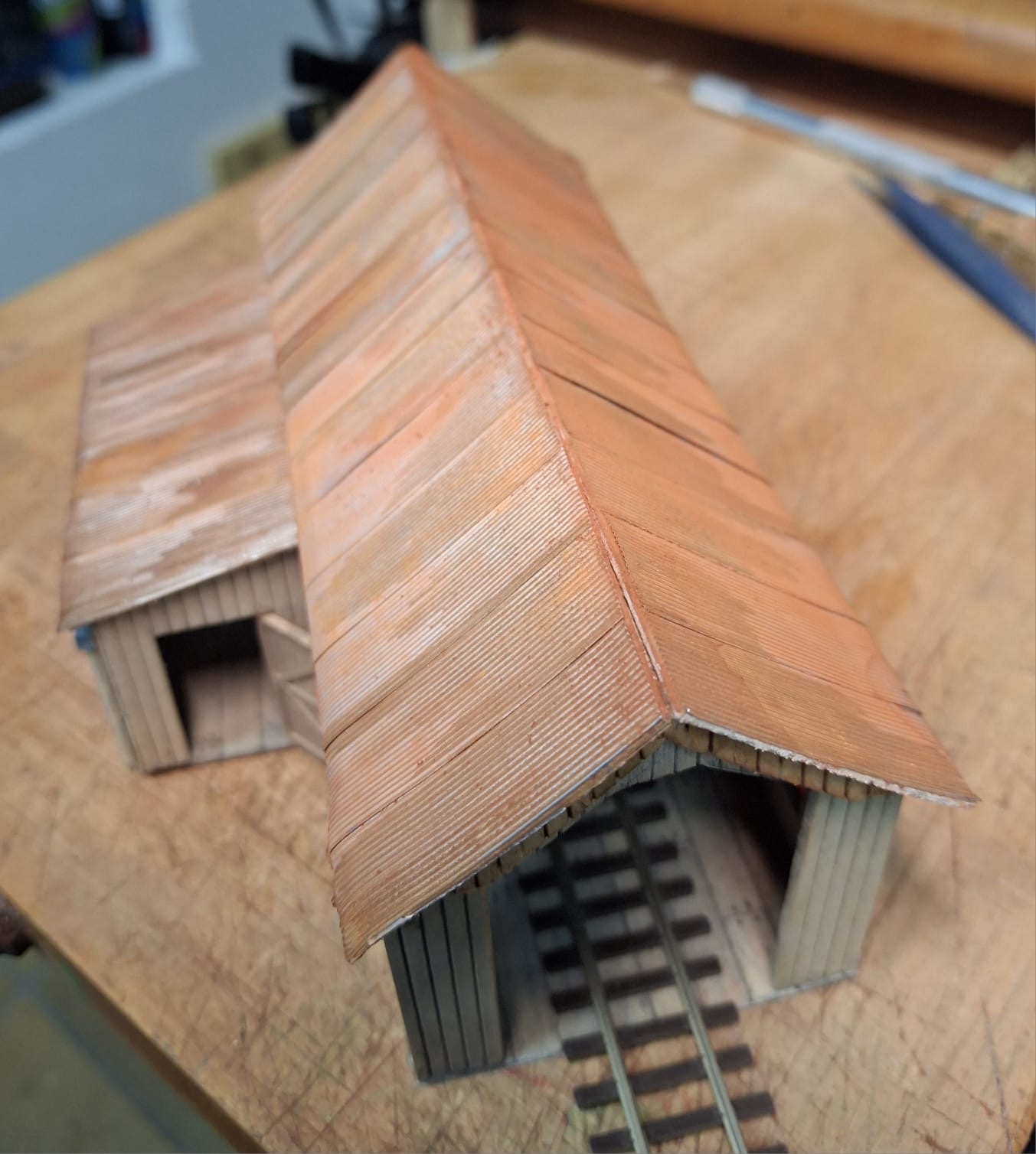model train engine house